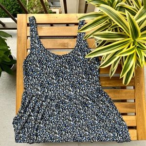 AEO Floral Fit & Flare Skater Girl Dress